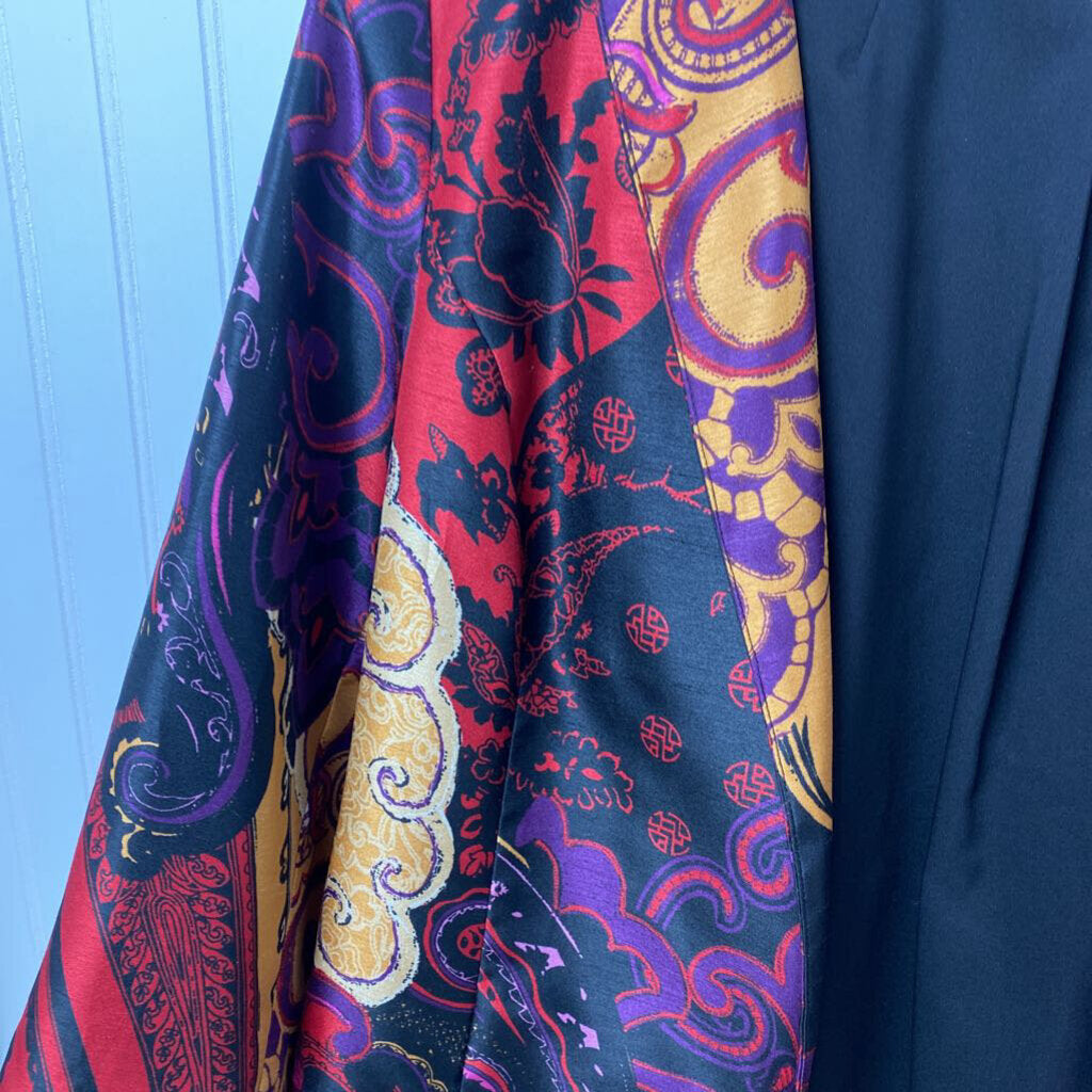 OPEN FRONT PRINTED BLAZER