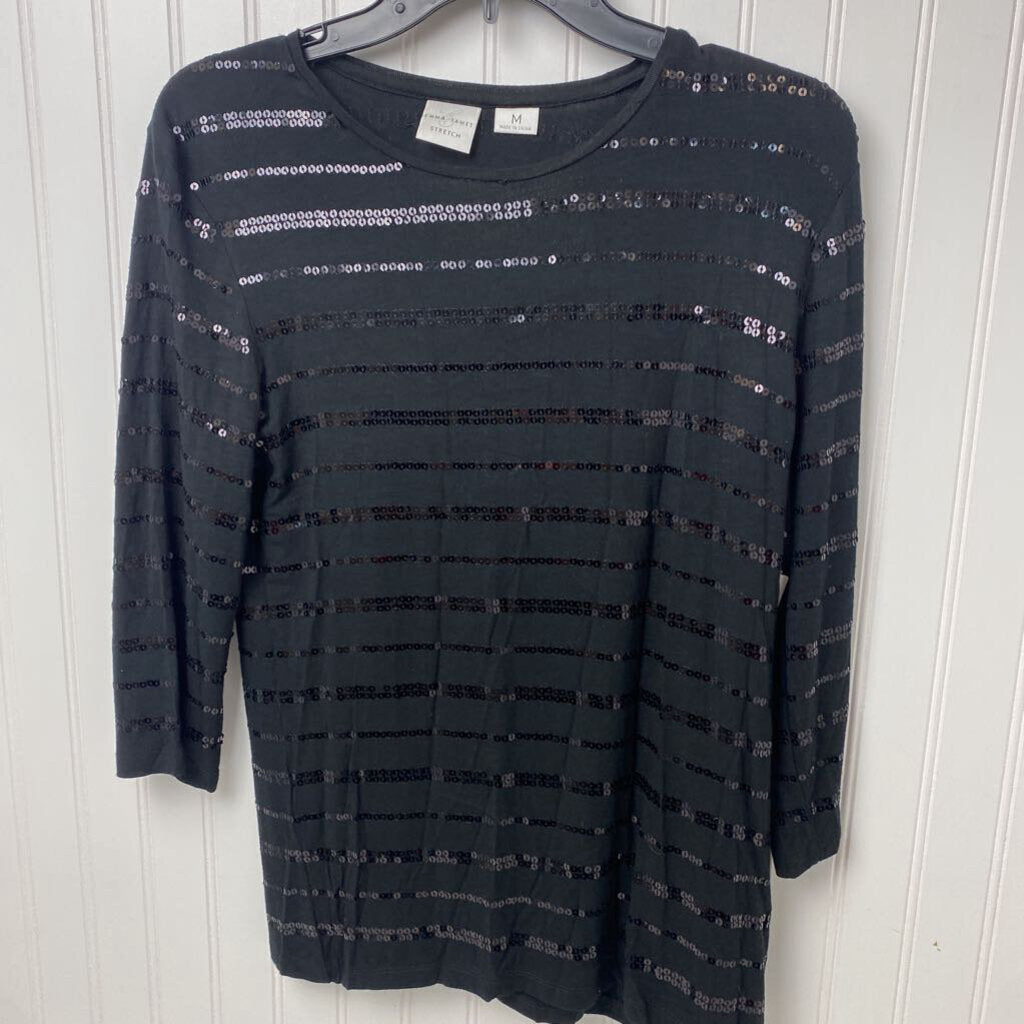 LONG SLEEVE EMBELLISHED KNIT TOP