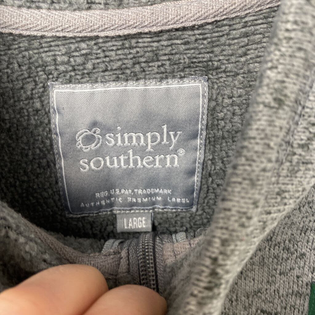 *GRAY MOCK FLEECED LINED PULLOVER
