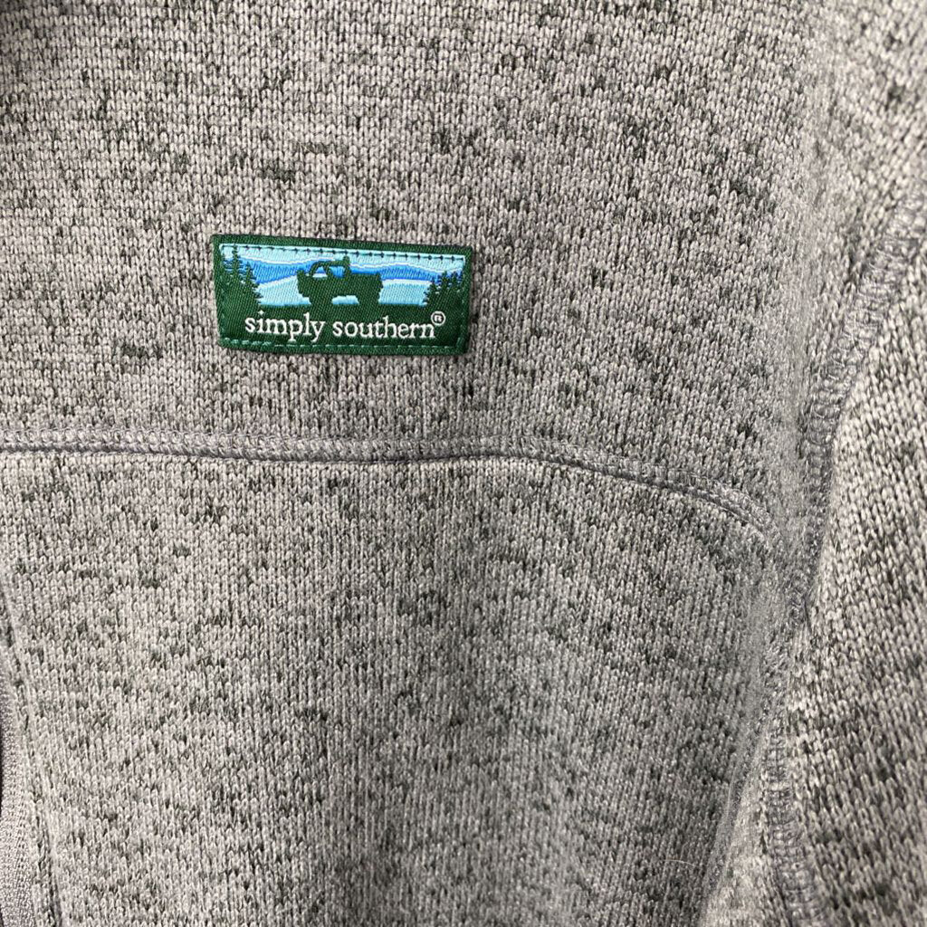 *GRAY MOCK FLEECED LINED PULLOVER