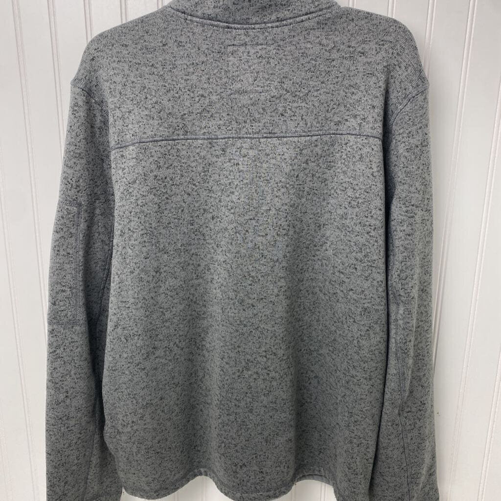 *GRAY MOCK FLEECED LINED PULLOVER