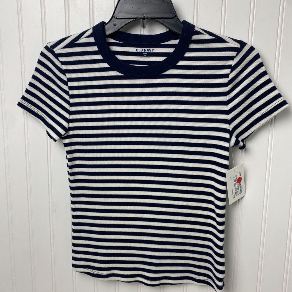 *S/S SNUG FIT STRIPE TOP BASIC