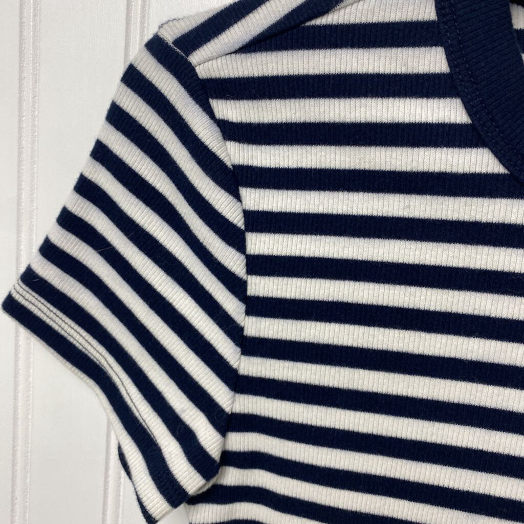 *S/S SNUG FIT STRIPE TOP BASIC