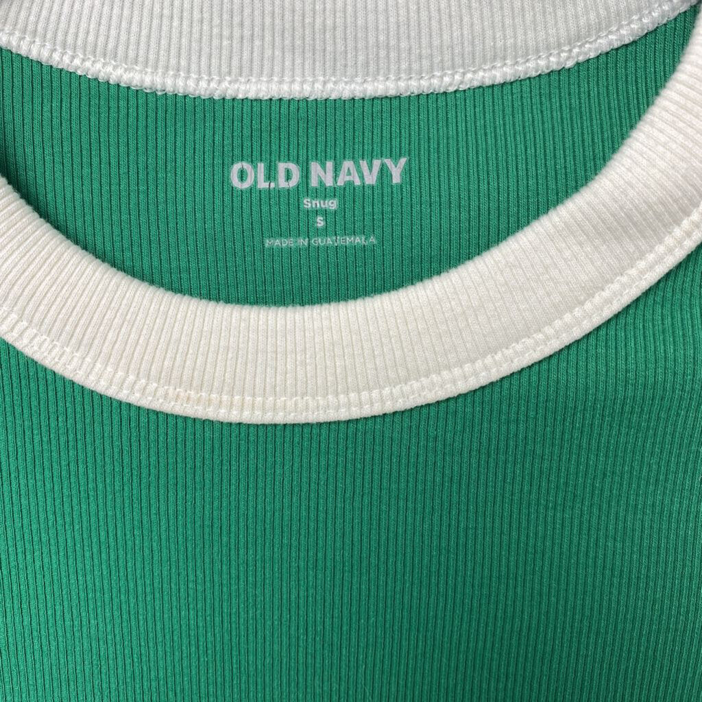 *S/S SNUG FIT SOLID GREEN TOP BASIC