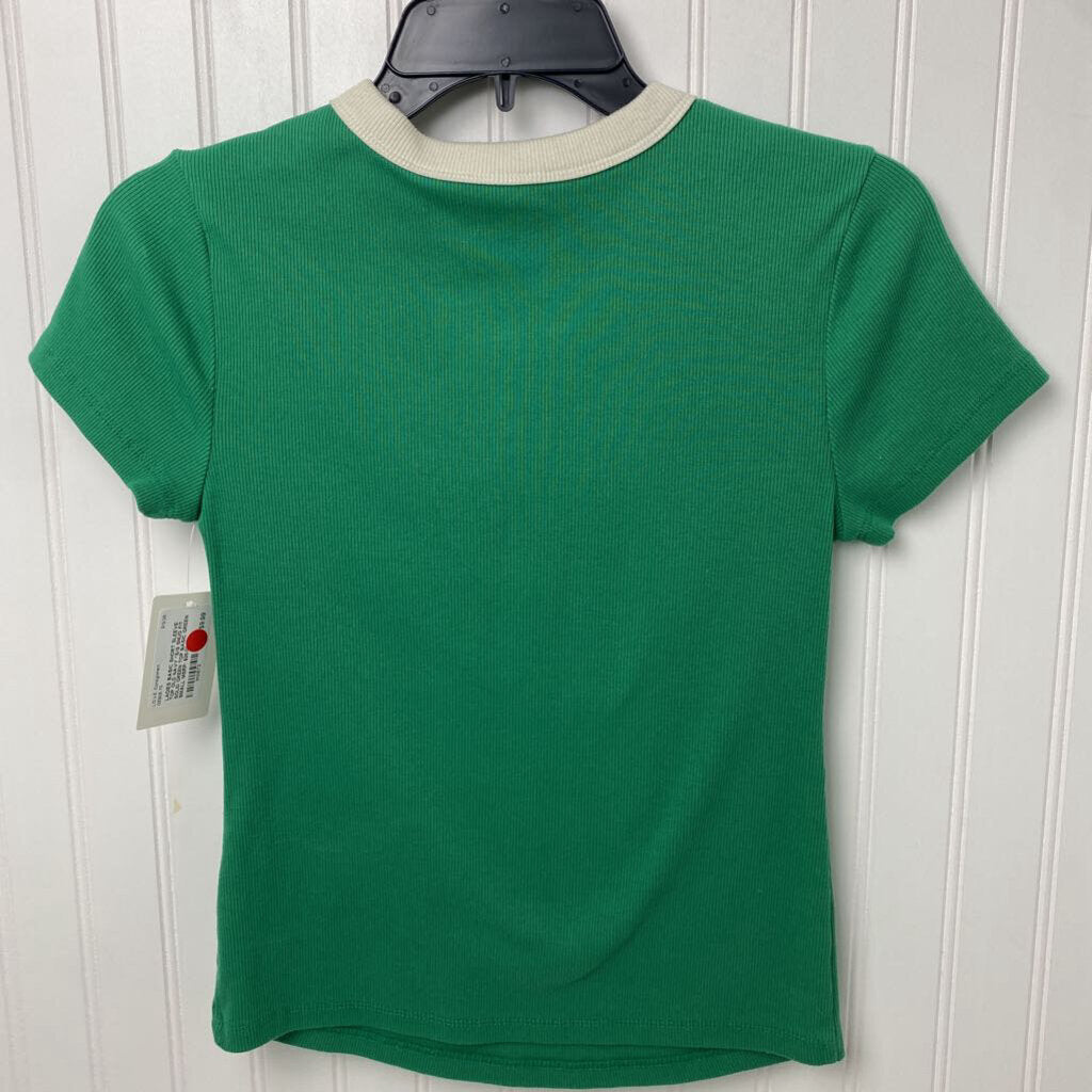 *S/S SNUG FIT SOLID GREEN TOP BASIC
