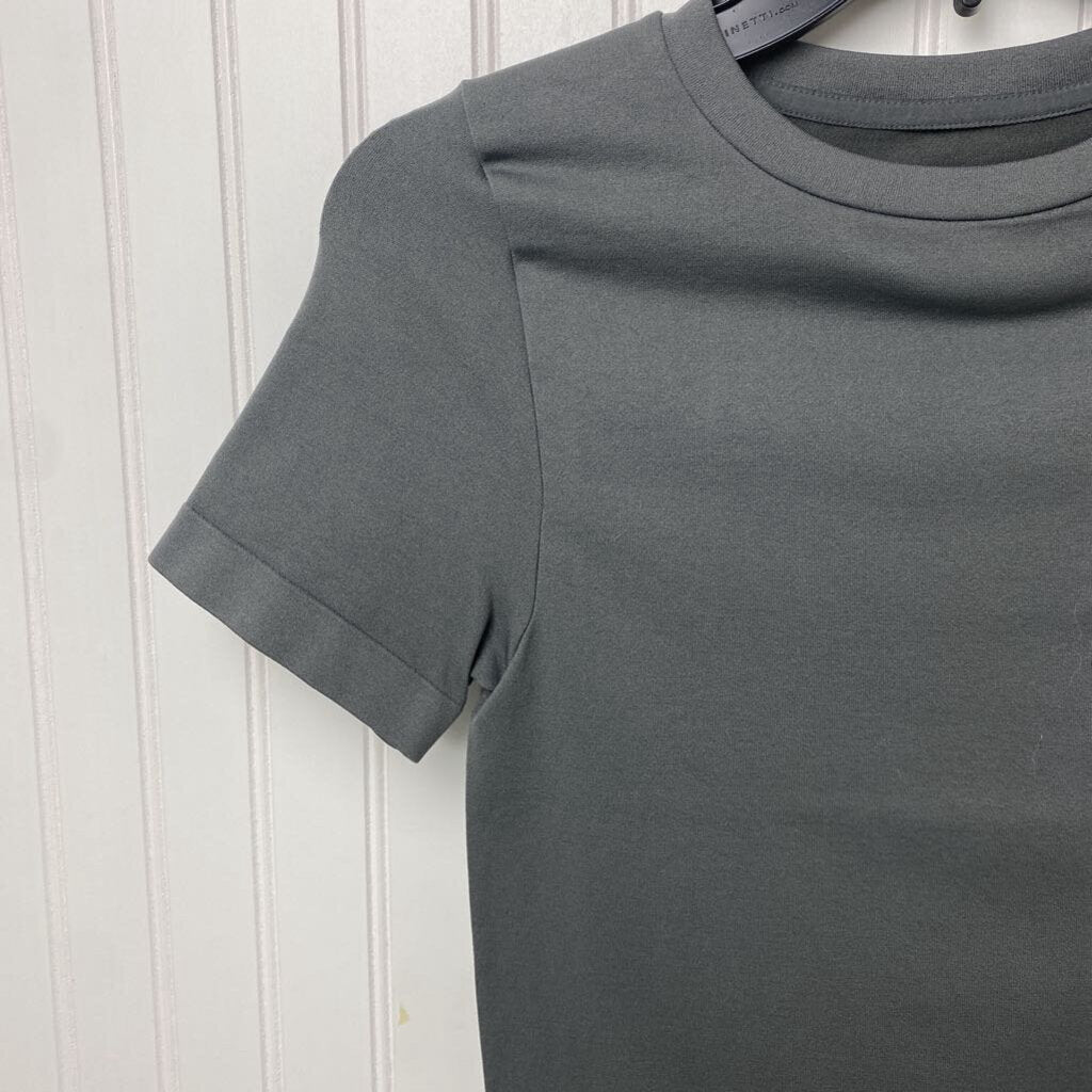 *S/S CROPPED SPANDEX BASIC TOP