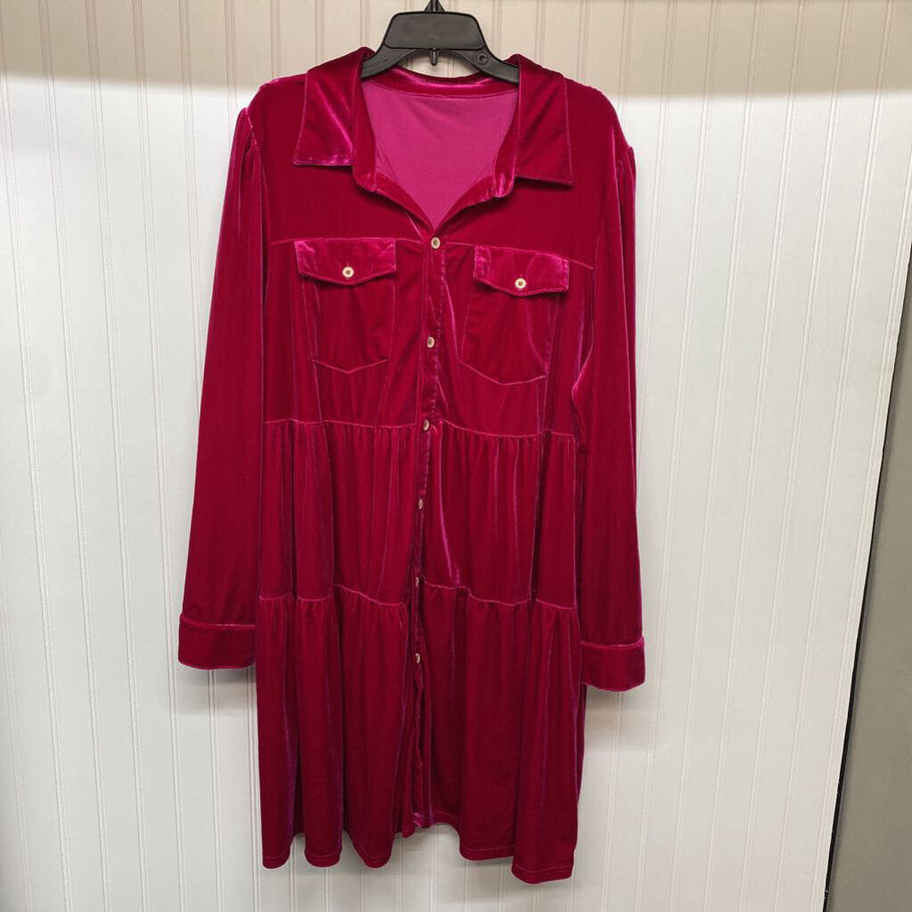 LONG SLEEVE VELOUR DRESS