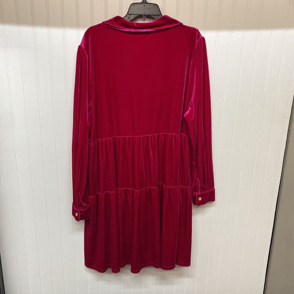 LONG SLEEVE VELOUR DRESS