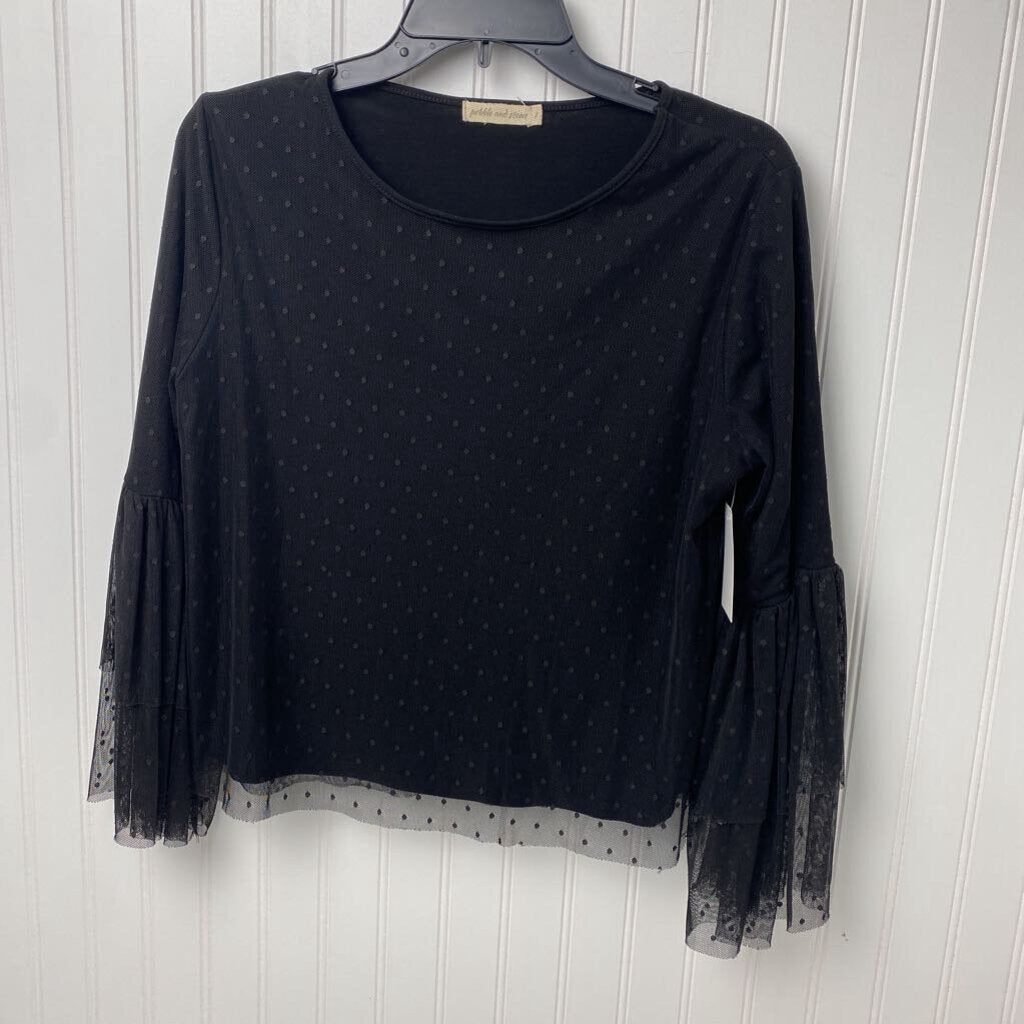 3/4 SLEEVE LINED MESH TOP