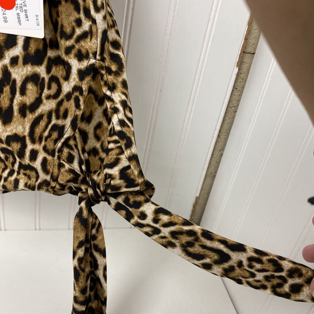 WAIST TIED CHEETA PRINT