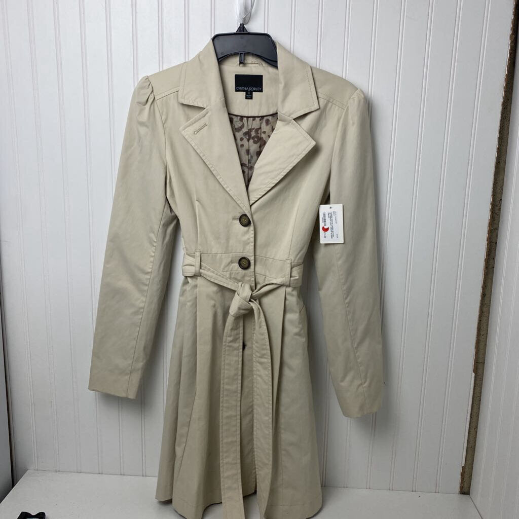 LADIES BUTTON UP TRENCH COAT