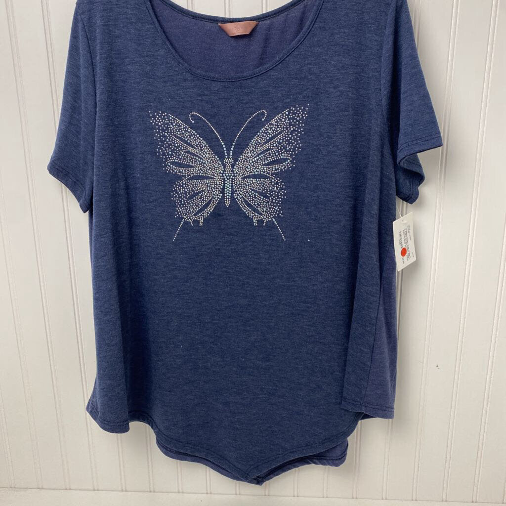 GLITTER BUTTERFLY SHORT SLEEVED