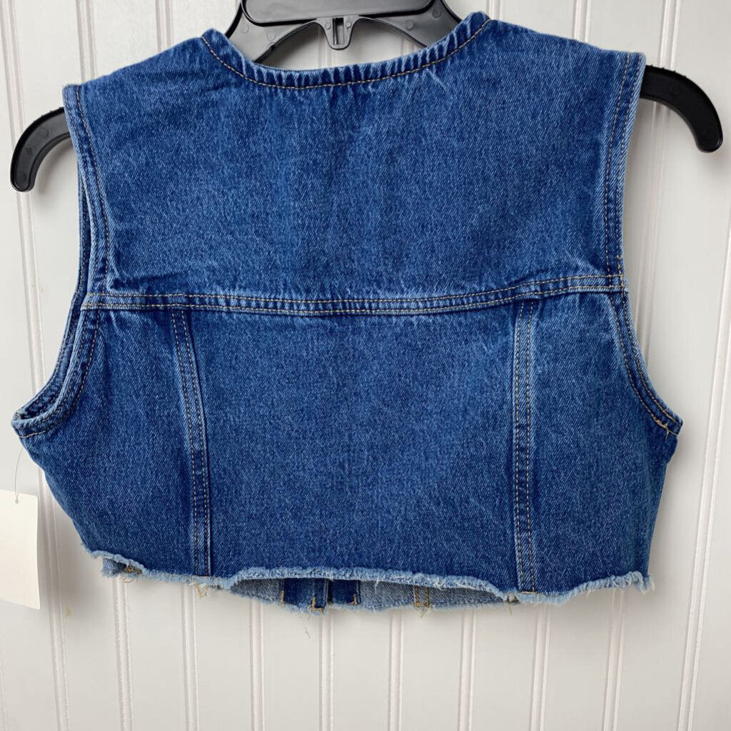 DENIM CROPPED VEST