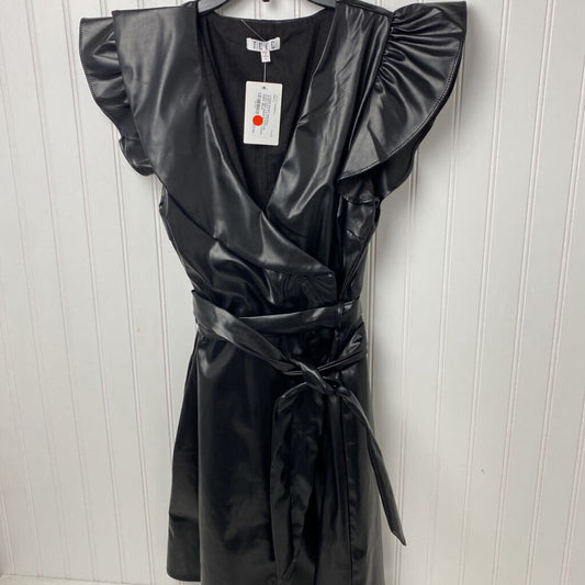 RUFFLED PLEATHER DRESS