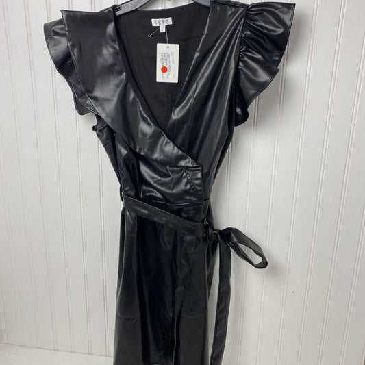 RUFFLED PLEATHER DRESS