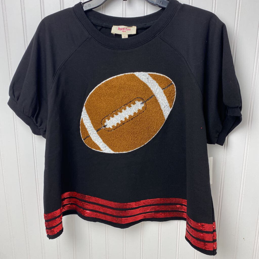 FOOTBALL W/BLING SHORT SLEEVED
