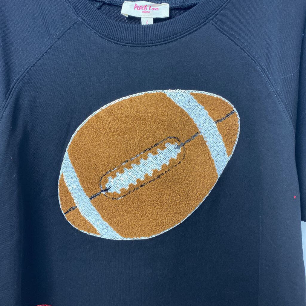 FOOTBALL W/BLING SHORT SLEEVED