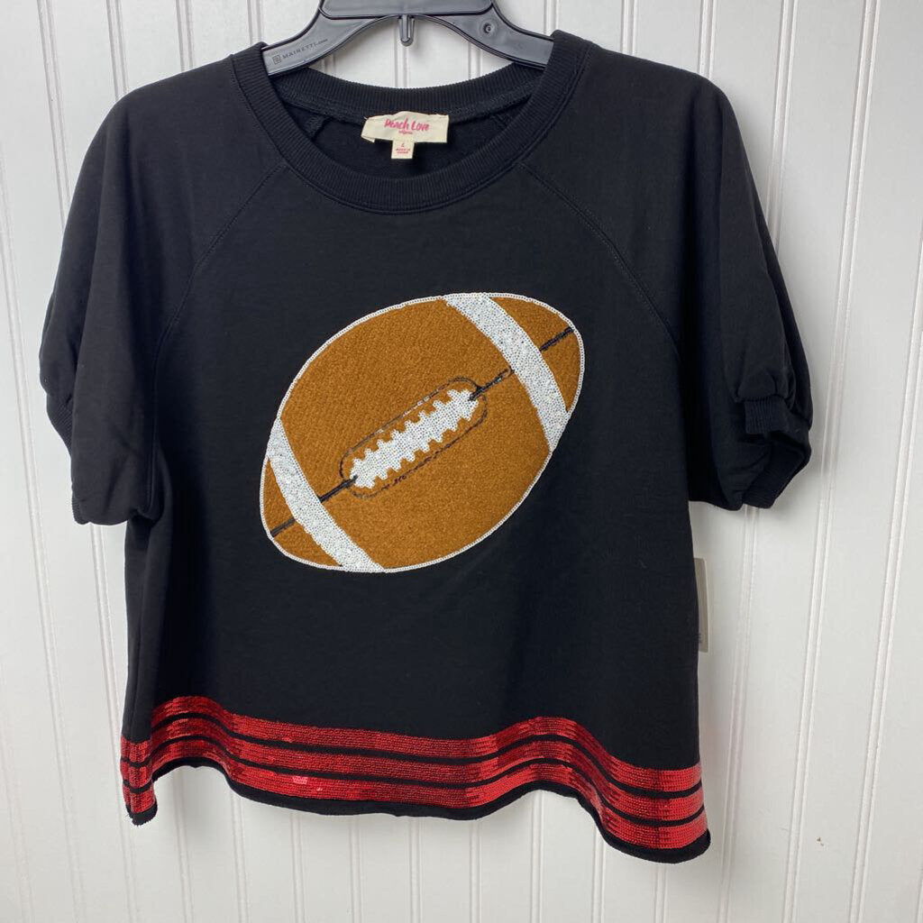 FOOTBALL W/BLING SHORT SLEEVED