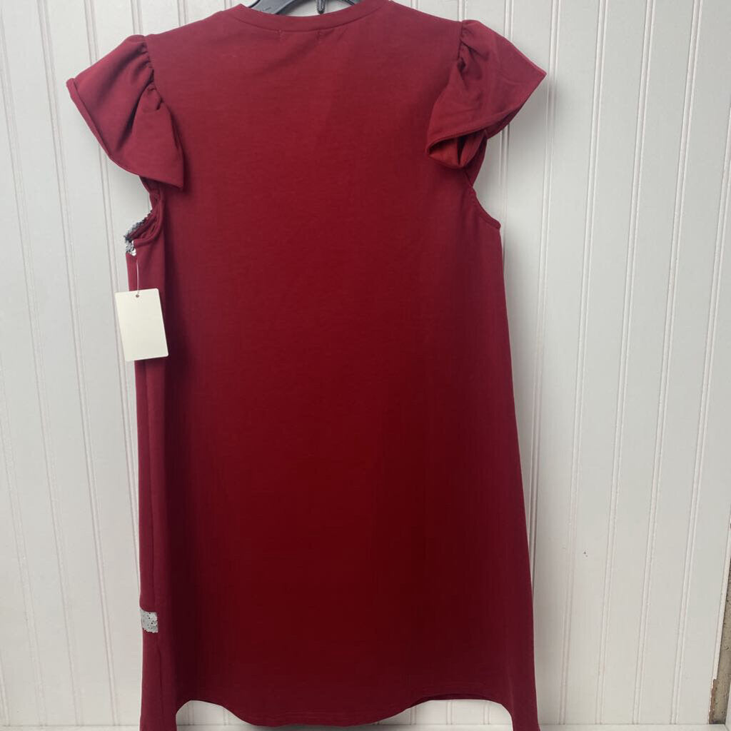 RUFFLED SLEEVED SHORT DRESS