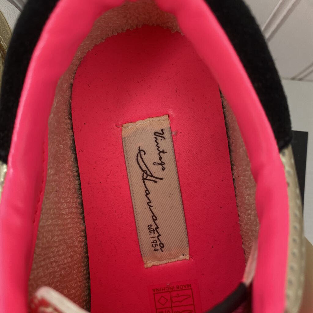 GOLD AND PINK TENNIS SHOES