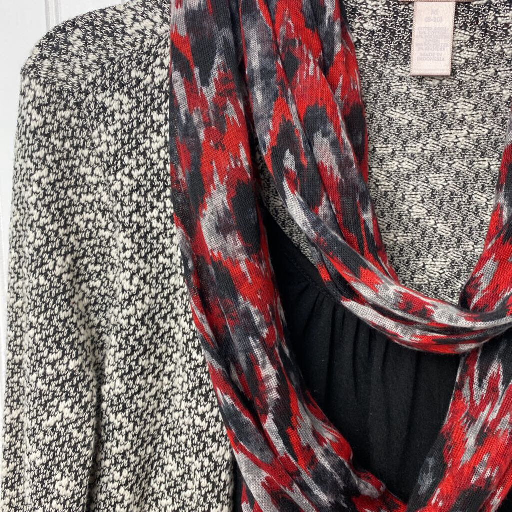 LAYORED TOP WITH SCARF