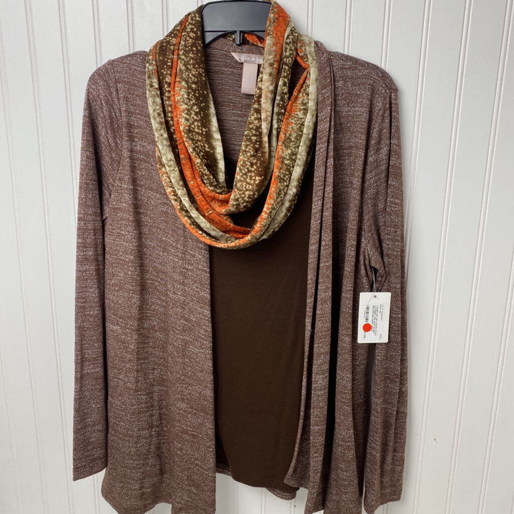LAYORED TOP WITH SCARF
