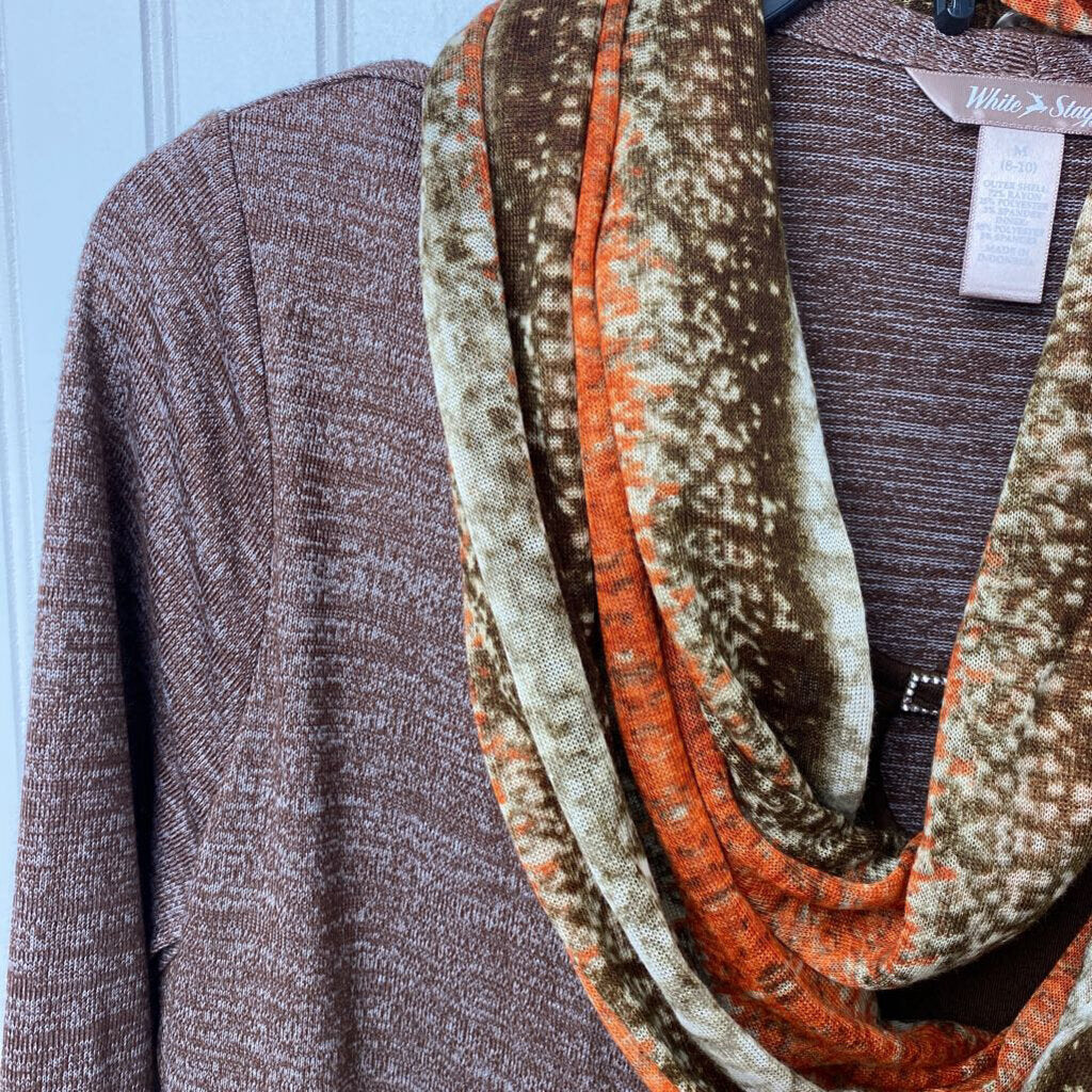 LAYORED TOP WITH SCARF