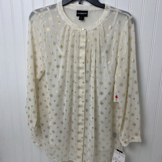 SHEAR CREAM AND GOLD BUTTON DOWN