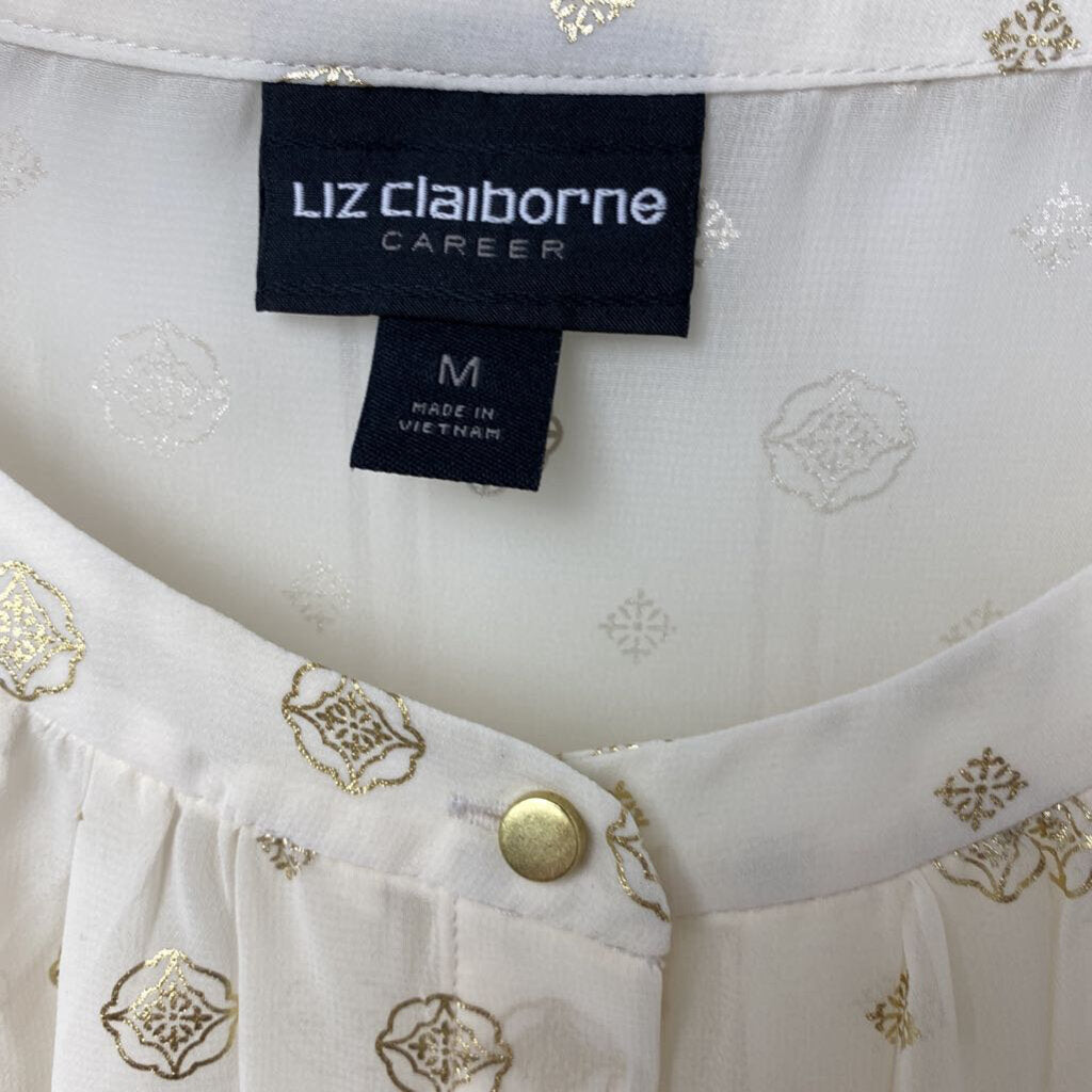 SHEAR CREAM AND GOLD BUTTON DOWN