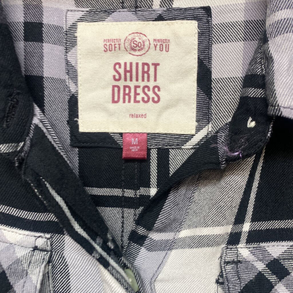 FLANNEL SHIRT DRESS