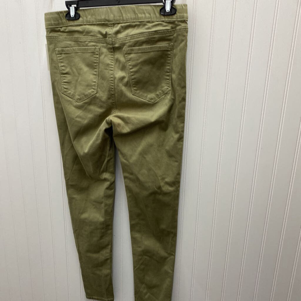 *DRAWSTRING GREEN KHAKI DISTRESSED PANTS