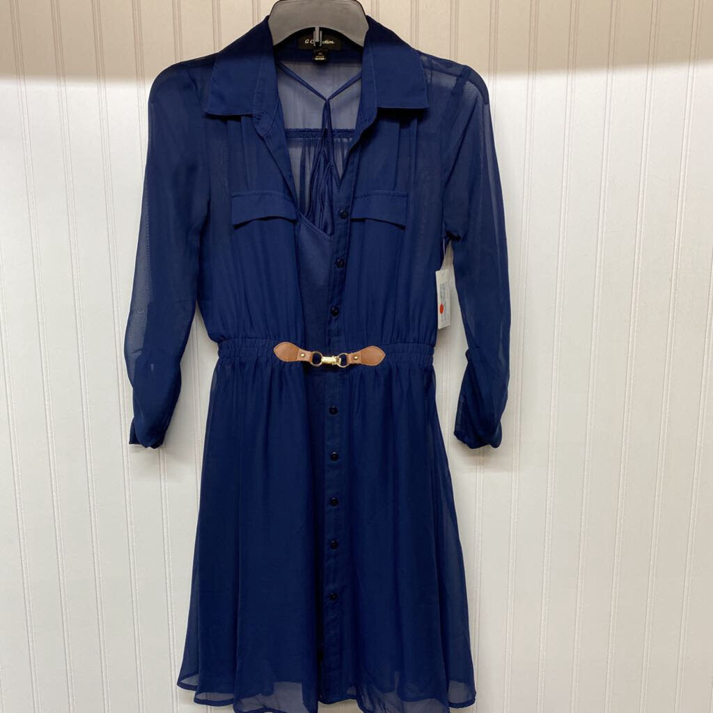 LONG SLEEVE SHEER LINED DRESS