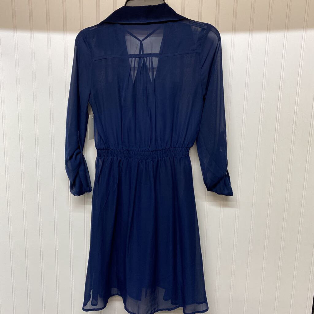LONG SLEEVE SHEER LINED DRESS