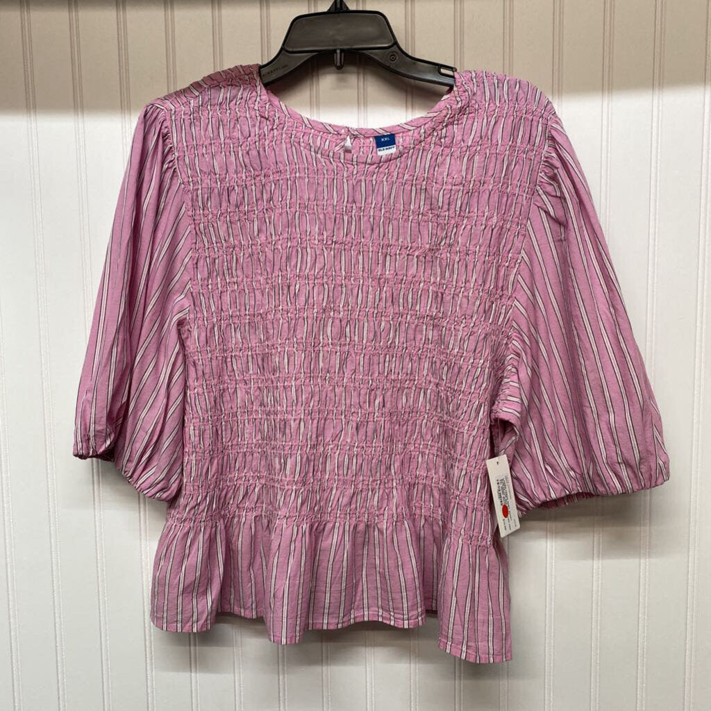 GATHERED SHORT SLEEVED