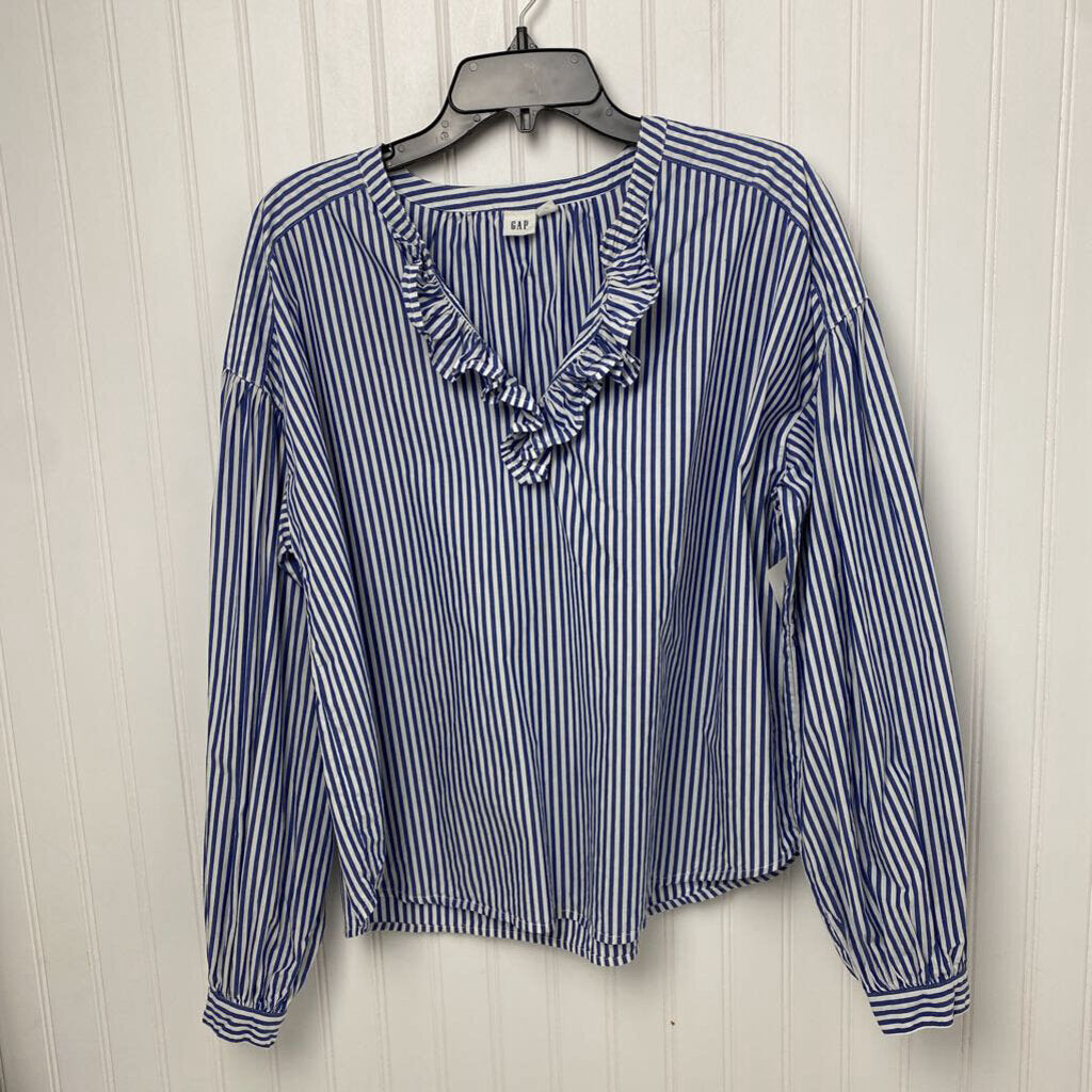 STRIPED RUFFLED LONG SLEEVE