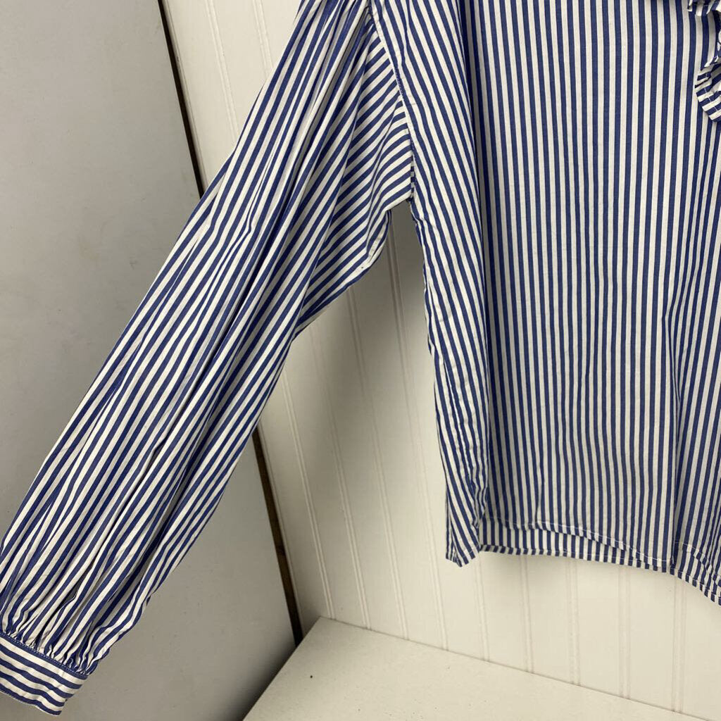 STRIPED RUFFLED LONG SLEEVE