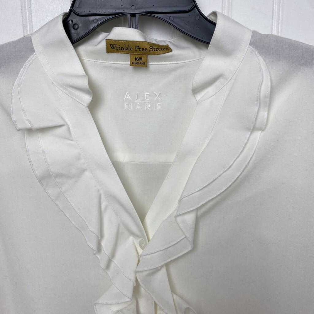 RUFFLED FRONT LONG SLEEVED