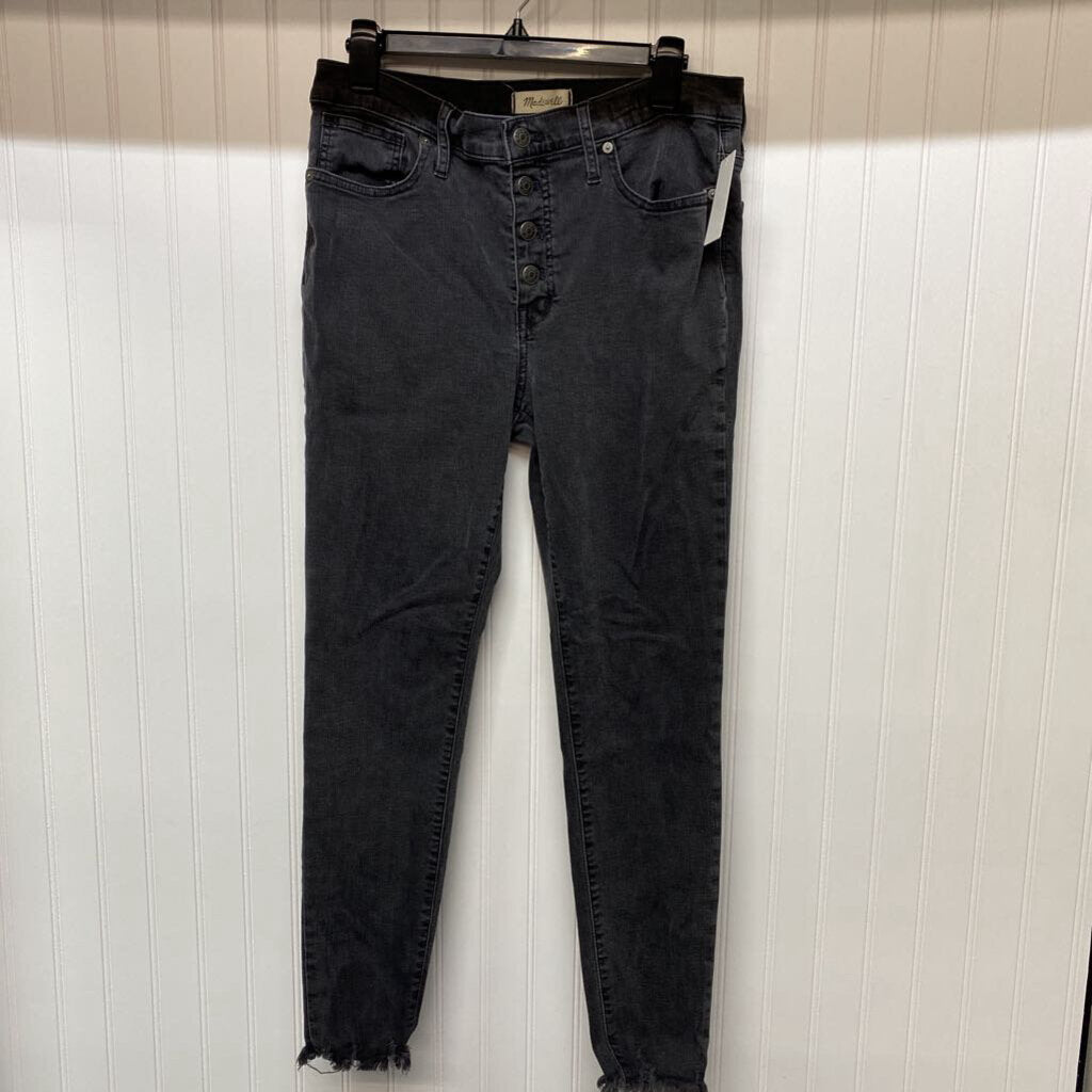 *BUTTON FLY SKINNY DISTRESSED ANKLE