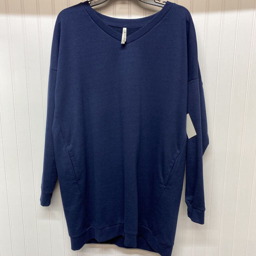*BASIC SWEATSHIRT DRESS WITH VNECKLINE