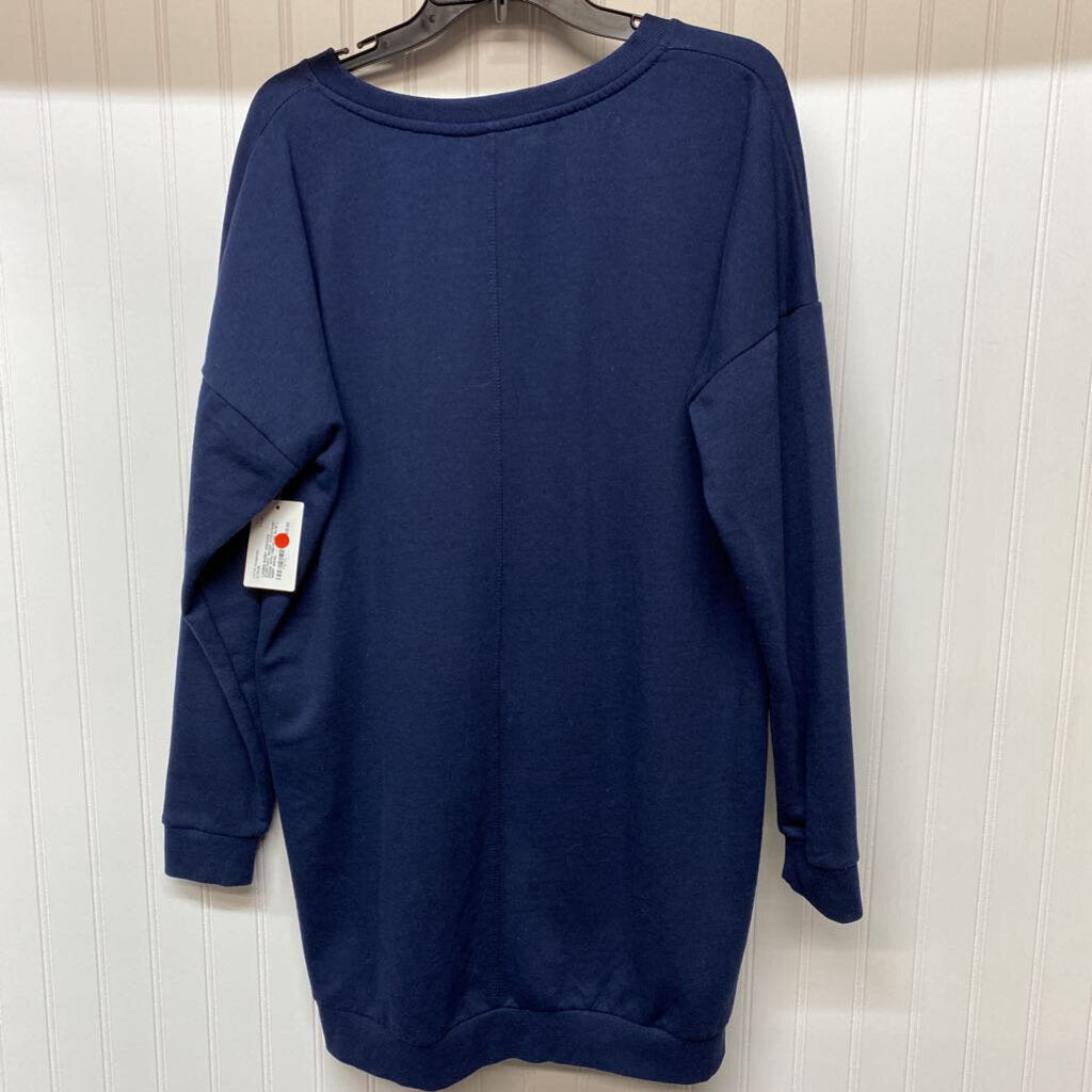 *BASIC SWEATSHIRT DRESS WITH VNECKLINE