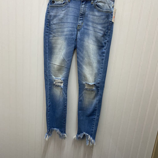 FRAYED HEM JEANS
