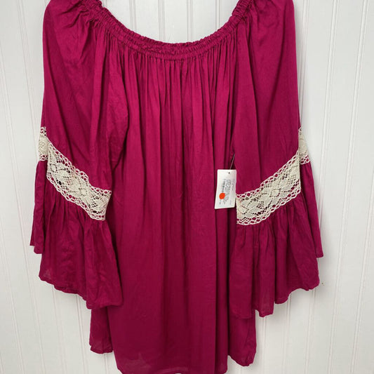 FLOWY W/LACE LONG SLEEVED