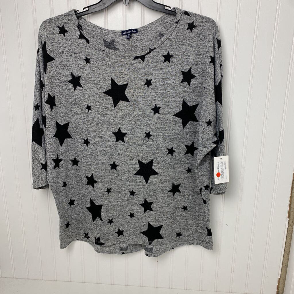 LONG SLEEVE STAR PRINT TOP
