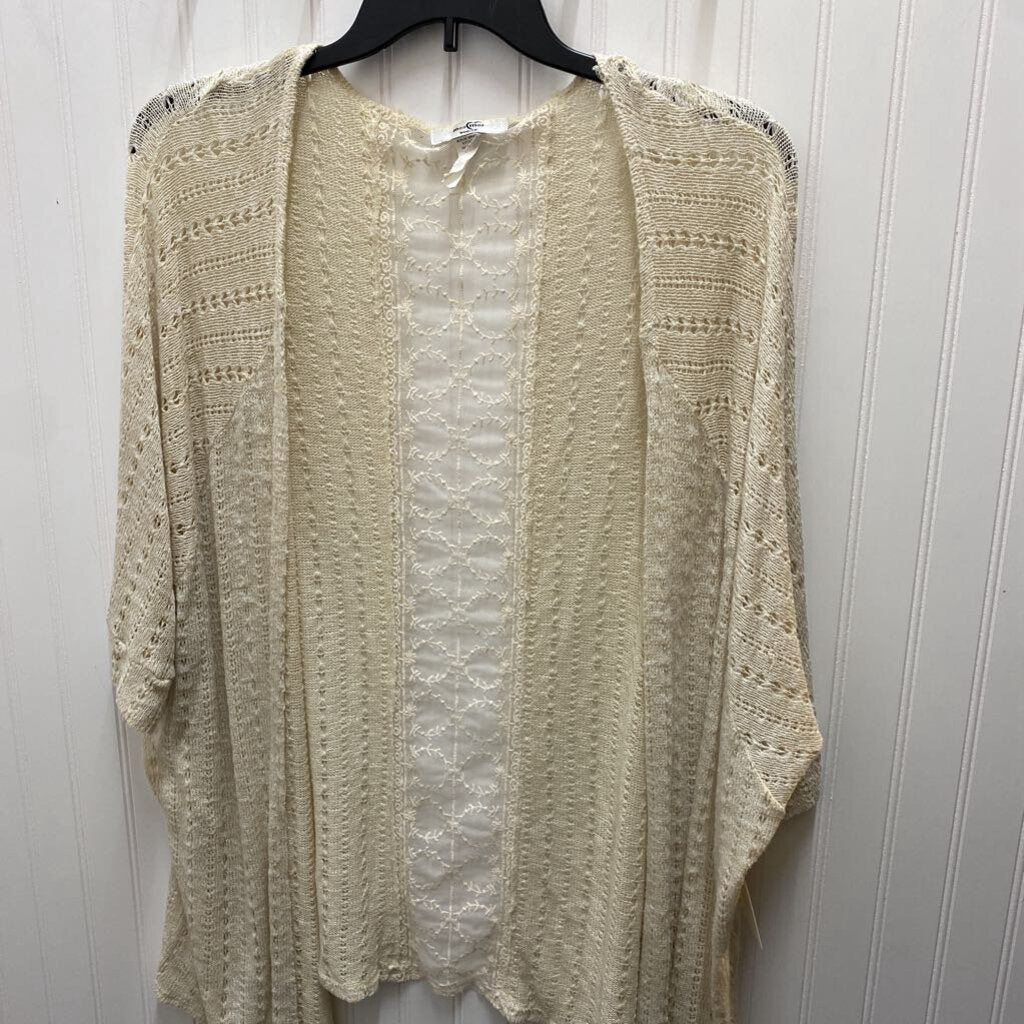 3/4 SLEEVE OPEN FRONT CARDIGAN