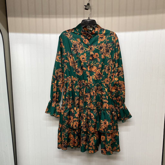 RUFFLED LONG SLEEVED DRESS