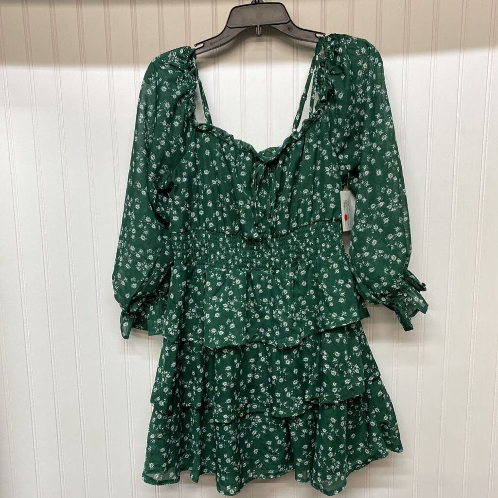 RUFFLED LONG SLEEVED DRESS