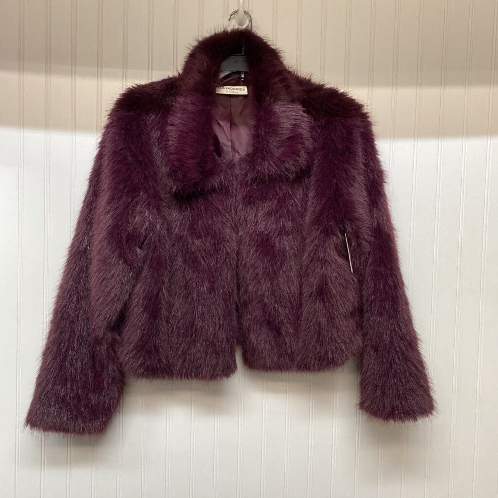 *PURPLE FAUX FUR JACKET