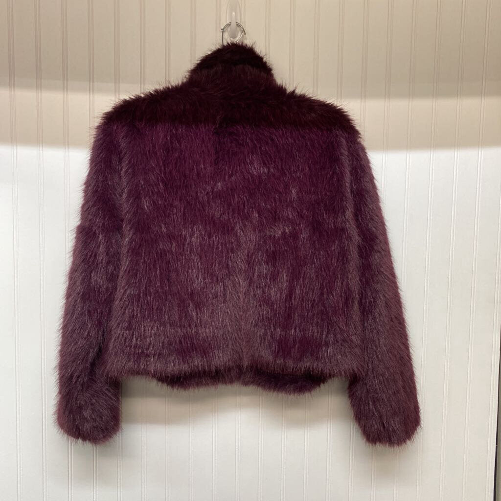 *PURPLE FAUX FUR JACKET