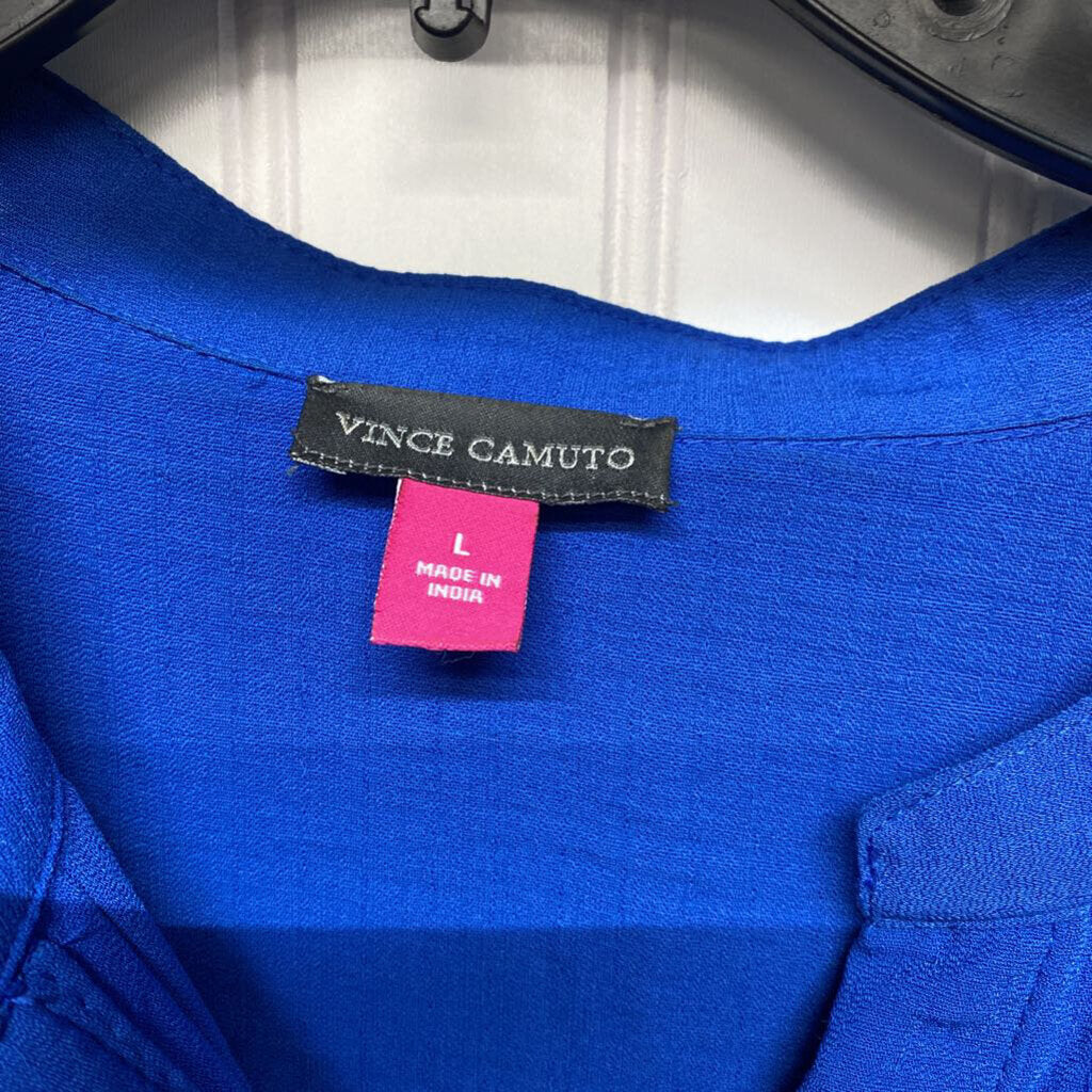 *VNECK WITH RUFFLE SLEEVE DRESS SHIRT