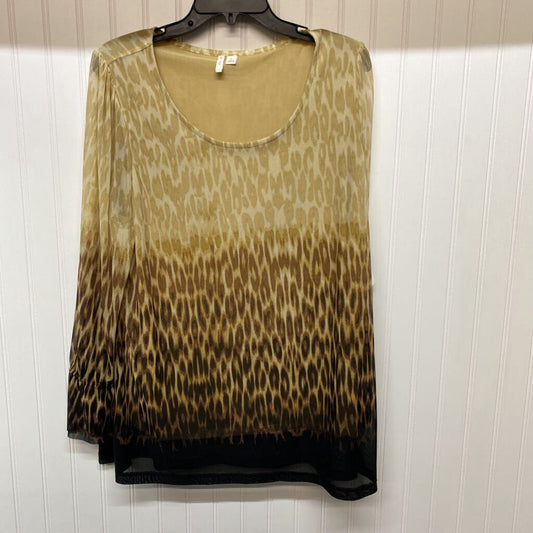 *LONG SLEEVE MESH ANIMAL PRINT DRESS SHIRT